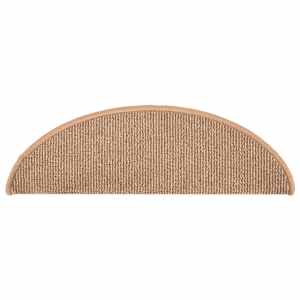 Schodové rohože 15 ks 56 x 17 x 3 cm světle hnědé půlkulaté - obrázek 5