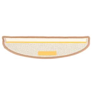 Schodové rohože 15 ks 56 x 17 x 3 cm světle hnědé půlkulaté - obrázek 6