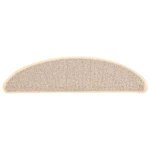 Schodové rohože 15 ks 56 x 17 x 3 cm bílé a hnědé, půlkulaté - obrázek 4