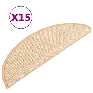 vidaXL trepimatid 15 tk 56 x 17 x 3 cm kreemikad poolringikujulised