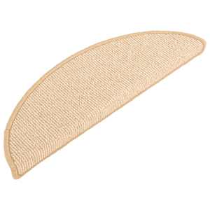 Schodové rohože 15 ks 56x17x3 cm krémové, půlkulaté - obrázek 3