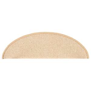 Schodové rohože 15 ks 56x17x3 cm krémové, půlkulaté - obrázek 5