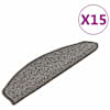 vidaXL trepimatid 15 tk 65 x 21 x 4 cm hallid poolringikujulised suured