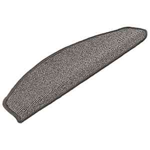 Schodové rohože 15 ks 65 x 21 x 4 cm šedé, půlkulaté, velké - obrázek 3