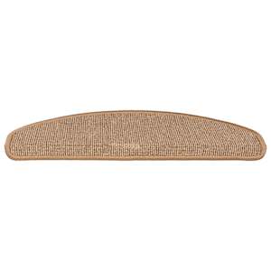 Schodové rohože 15 ks 65 x 21 x 4 cm světle hnědé, půlkulaté, velké - obrázek 4