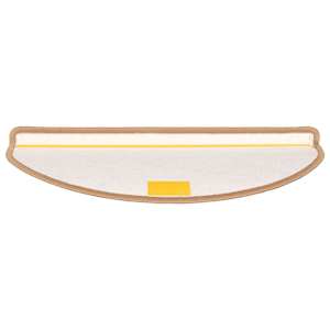 Schodové rohože 15 ks 65 x 21 x 4 cm světle hnědé, půlkulaté, velké - obrázek 5