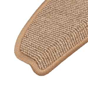 Schodové rohože 15 ks 65 x 21 x 4 cm světle hnědé, půlkulaté, velké - obrázek 6