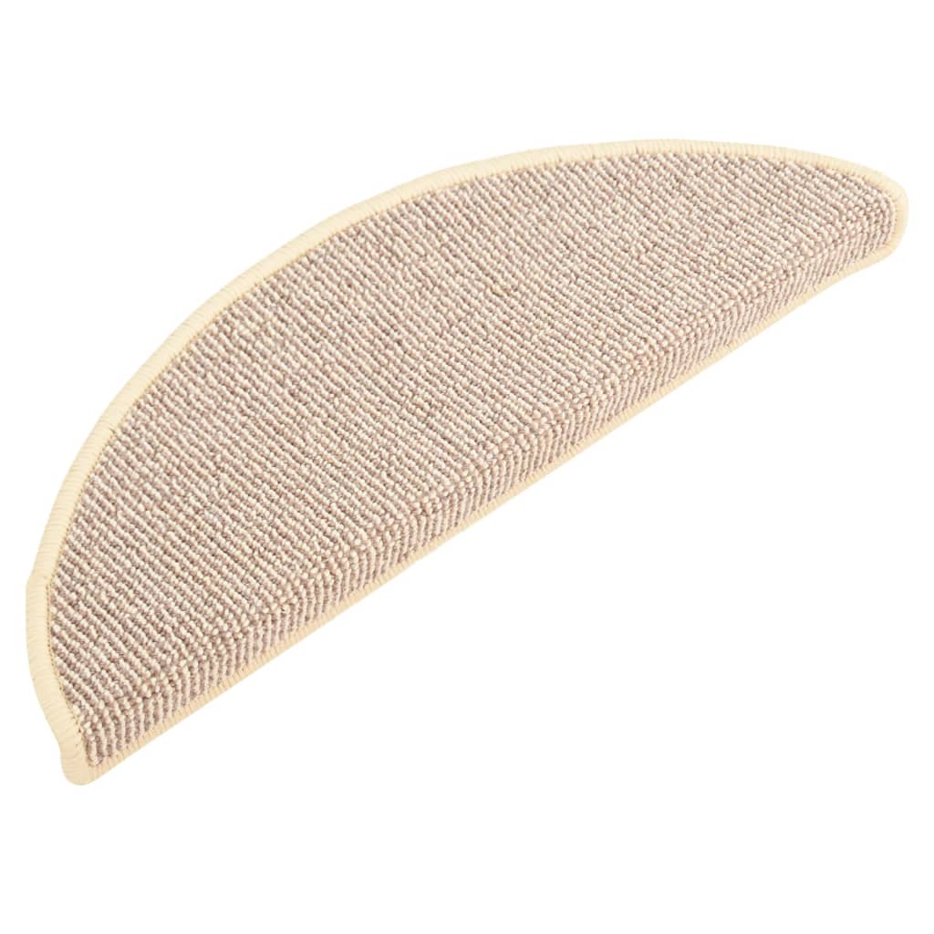 vidaXL Kobercové nášľapy na schody 15 ks bielo-hnedé 65x21x4 cm