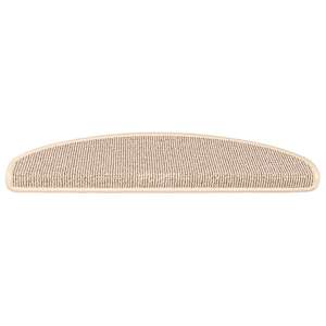 Schodové rohože 15 ks 65 x 21 x 4 cm bílé a hnědé, půlkulaté, velké - obrázek 4