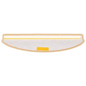 Schodové rohože 15 ks 65 x 21 x 4 cm krémové, půlkulaté, velké - obrázek 5
