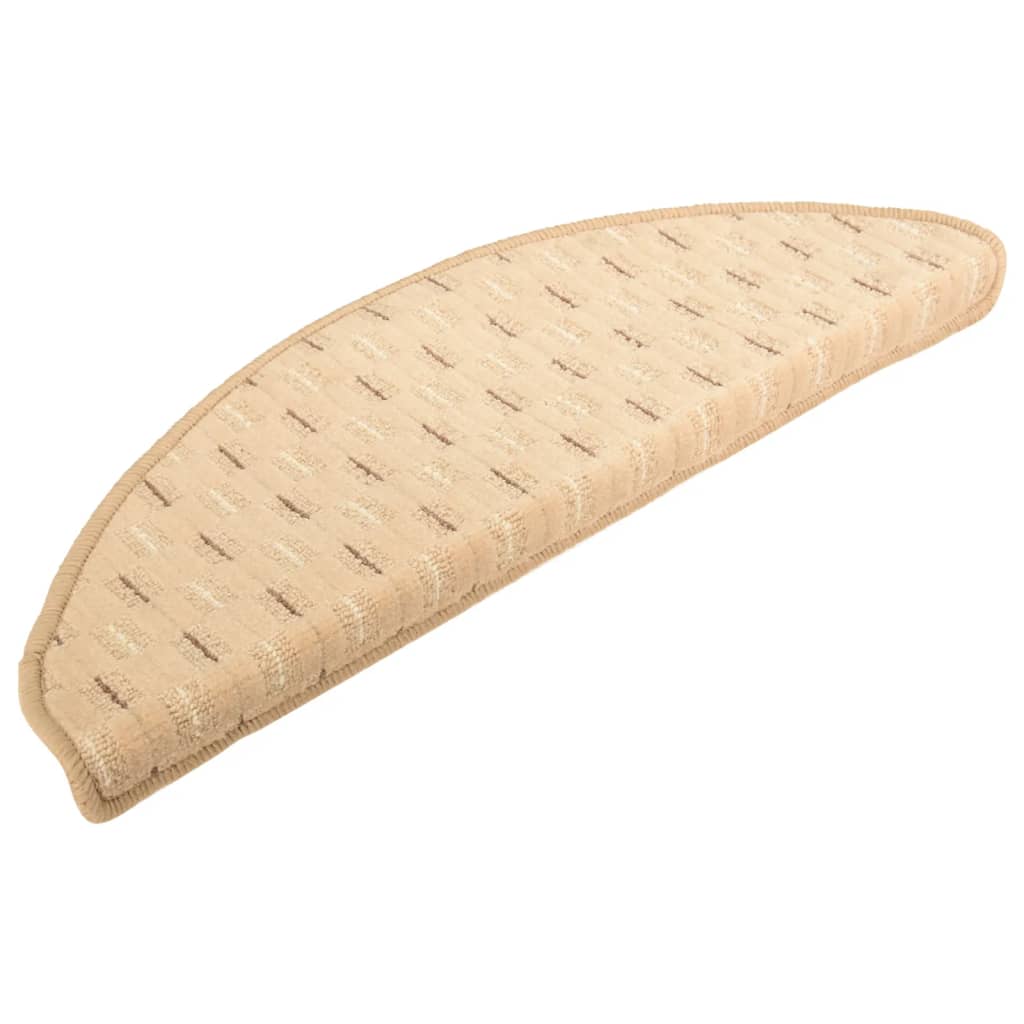 

vidaXL Trapmatten 15 st 65x25 cm crèmekleurig