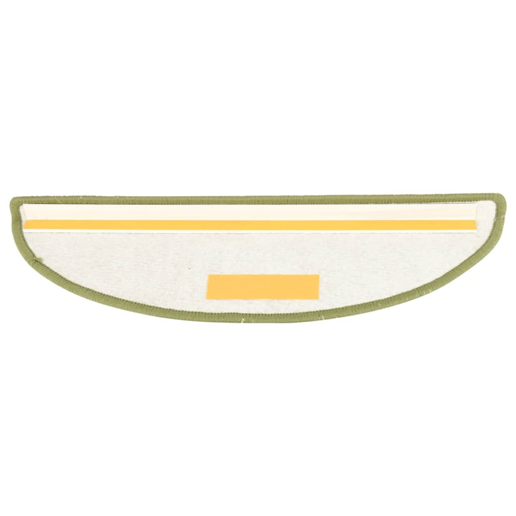 Постелки за стъпала, 15 бр, зелени, 65x21x4 см