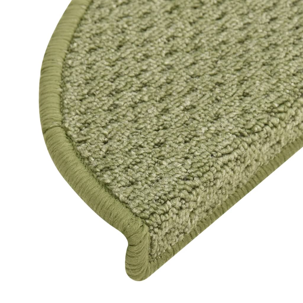 Постелки за стъпала, 15 бр, зелени, 65x21x4 см