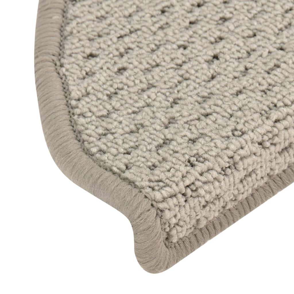 Постелки за стъпала, 15 бр, светлосиви, 65x21x4 см