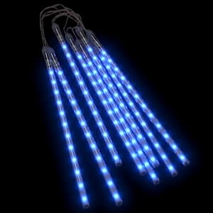 Padající světla 8 ks 30 cm modrá 192 LED dovnitř i ven - obrázek 2