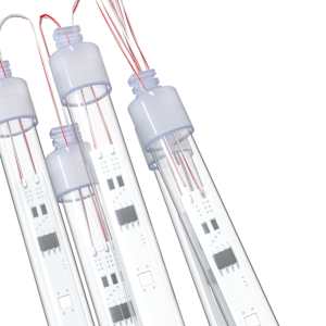 Padající světla 8 ks 30 cm modrá 192 LED dovnitř i ven - obrázek 4