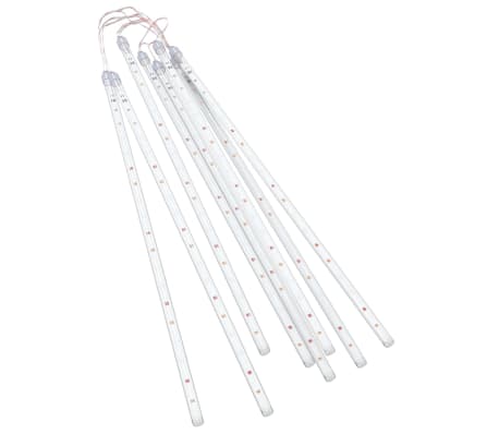 vidaXL Luzes meteoro 8 pcs 50 cm 288 luzes LED int./ext. colorido