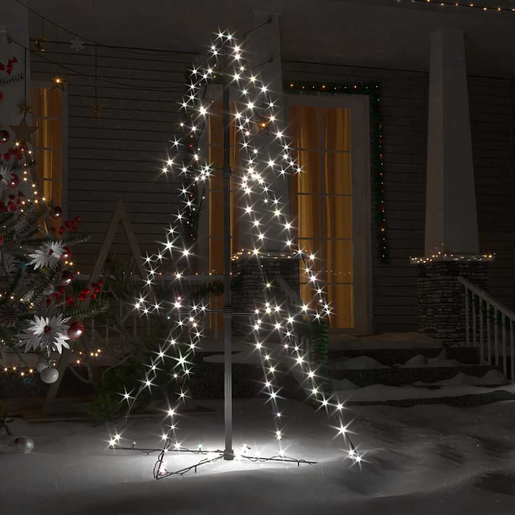 vidaXL Kegelkerstboom 160 LED's binnen en buiten 78x120 cm afbeelding