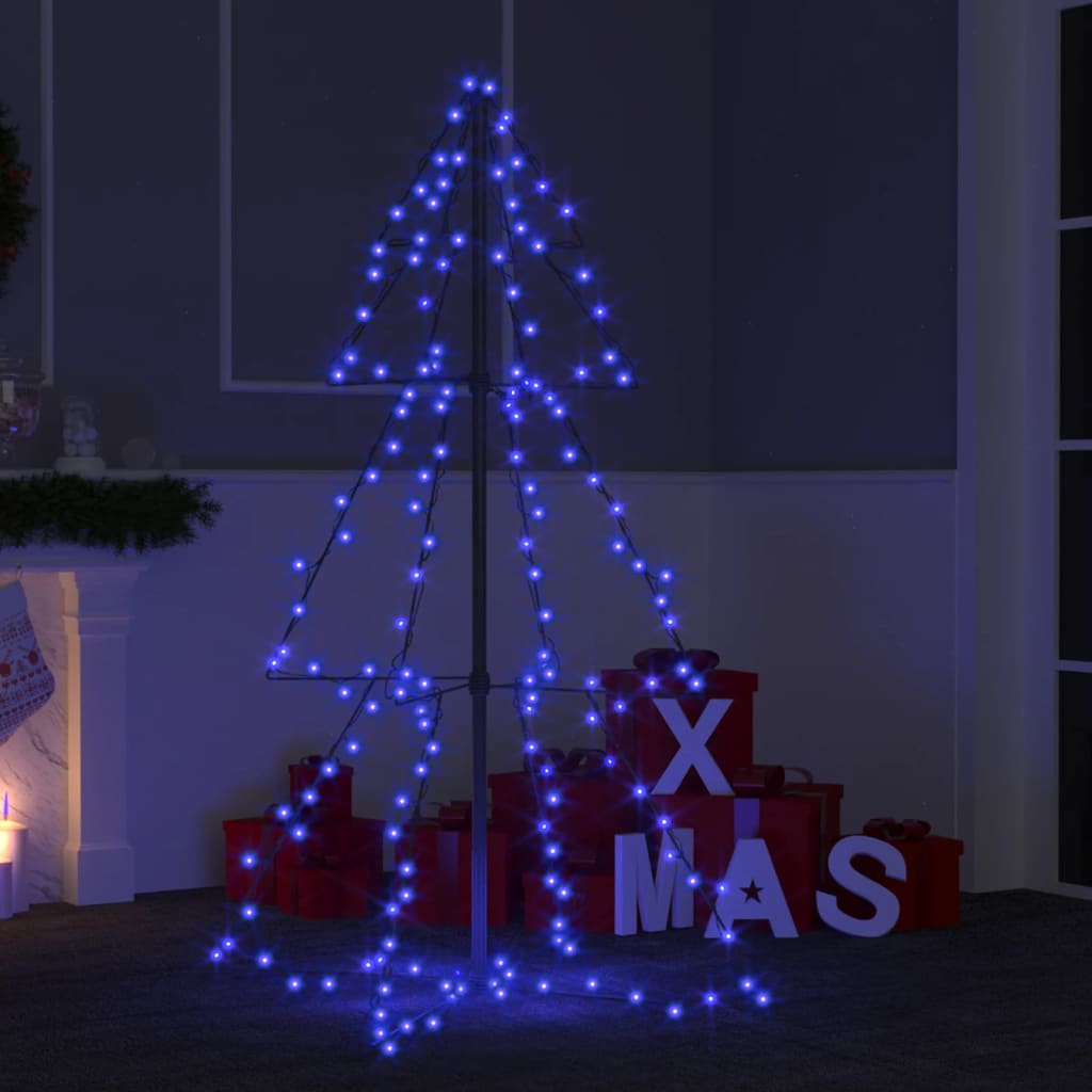 vidaXL Arbre de Noël cône 160 LED d'intérieur/d'extérieur 78x120 cm