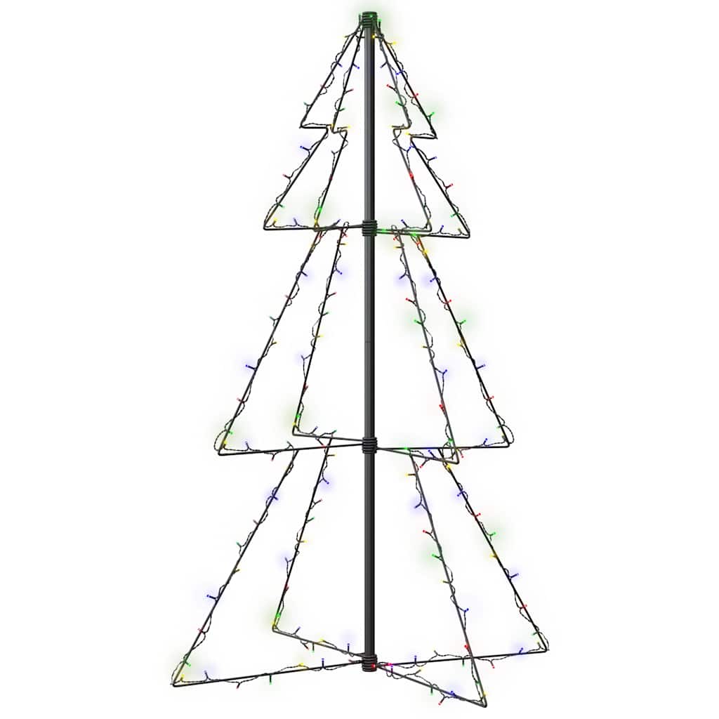 vidaXL Vánoční stromek kužel 160 LED diod dovnitř i ven 78 x 120 cm