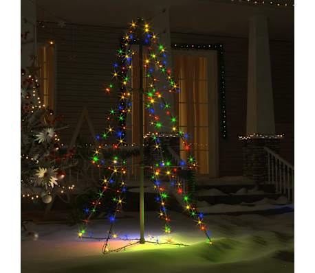 vidaXL Weihnachtsbaum in Kegelform 160 LEDs Indoor & Outdoor 78x120 cm