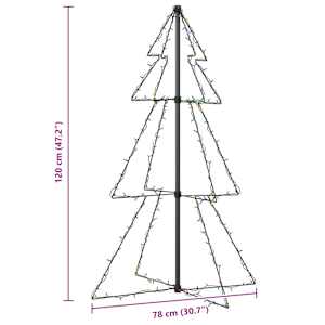 Vánoční stromek kužel 160 LED diod dovnitř i ven 78 x 120 cm - obrázek 8