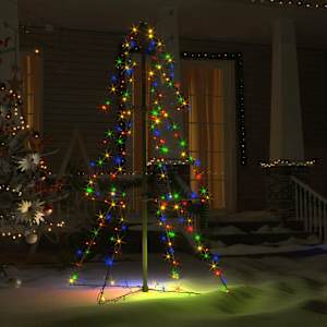 vidaXL Weihnachtsbaum in Kegelform 160 LEDs Indoor & Outdoor 78x120 cm