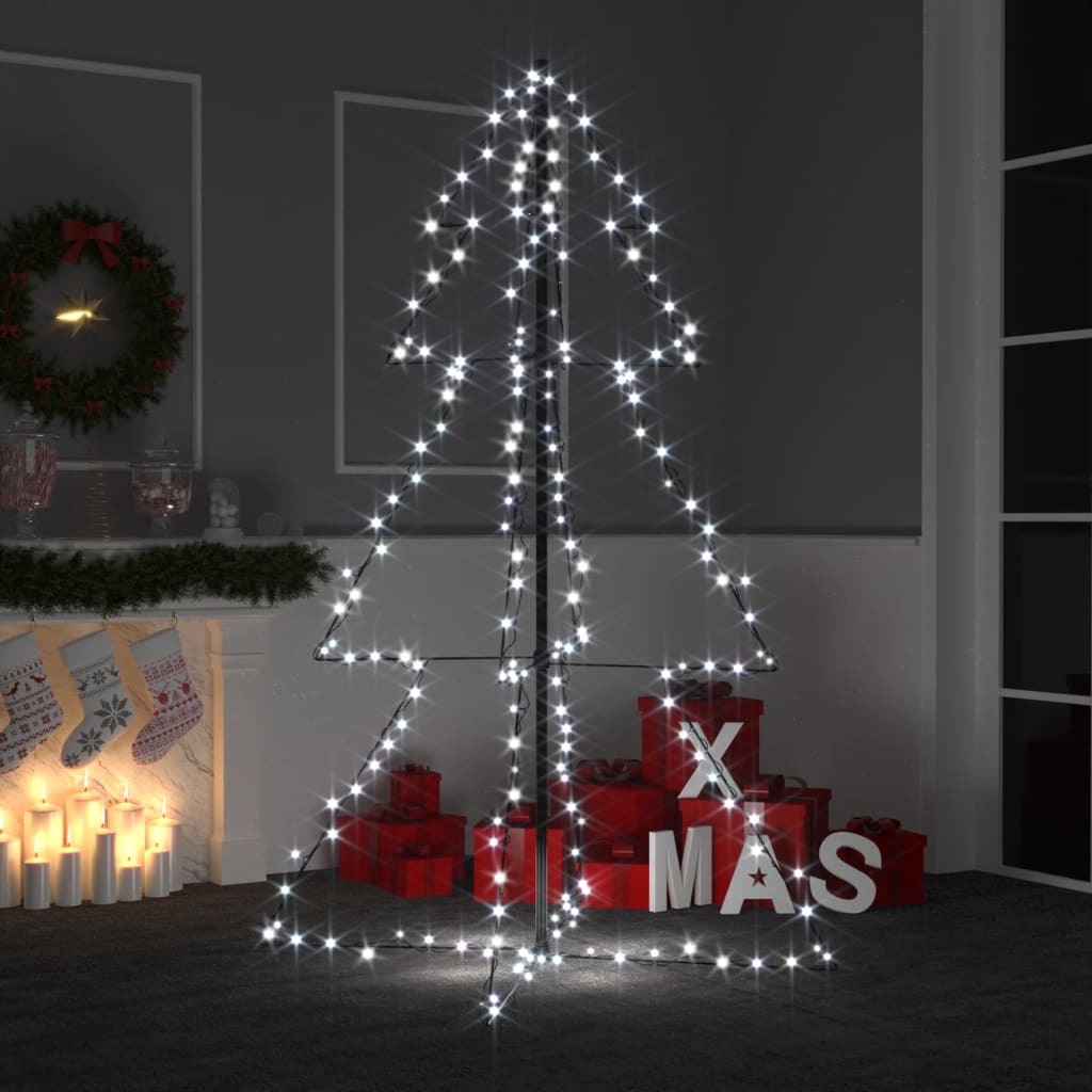 vidaXL Weihnachtsbaum in Kegelform 200 LEDs Indoor Outdoor 98x150 cm