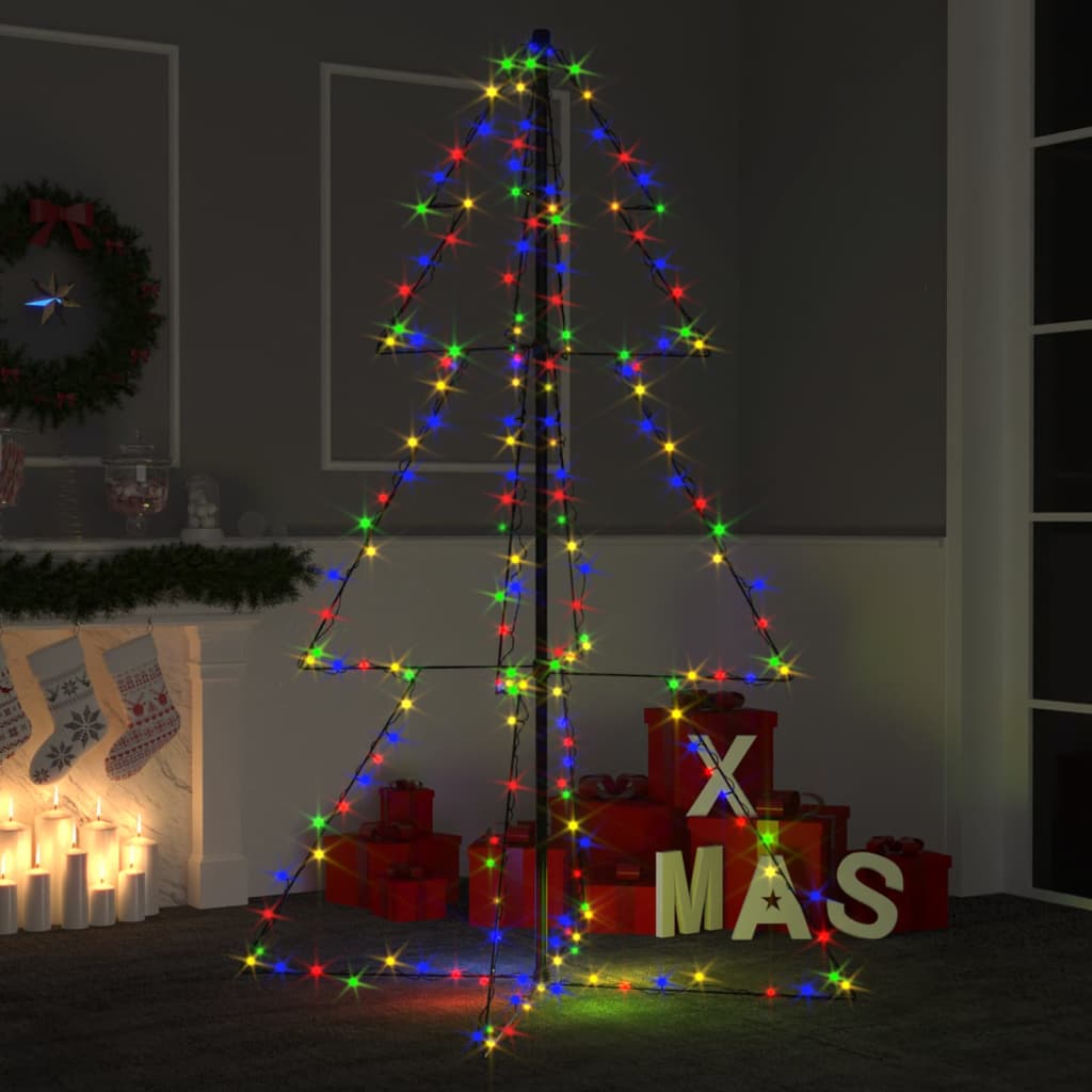 vidaXL Kegelkerstboom 200 LED’s binnen en buiten 98×150 cm