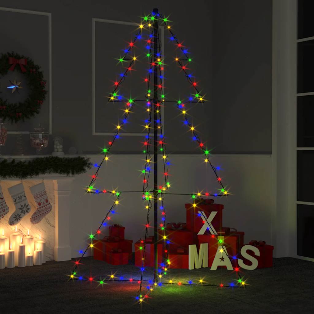 vidaXL Weihnachtsbaum in Kegelform 200 LEDs Indoor Outdoor 98x150 cm