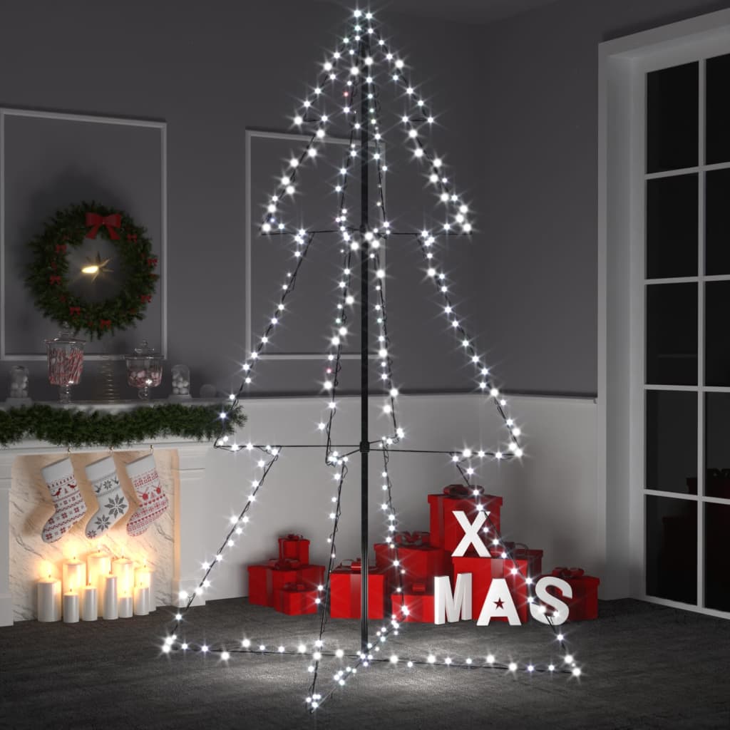 vidaXL Brad Crăciun conic 240 LED-uri, 118×180 cm, interior & exterior 118x180 imagine noua