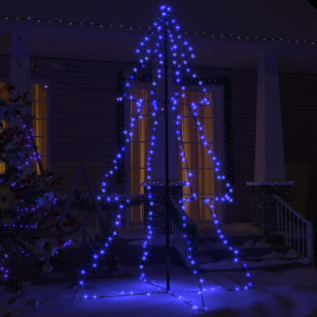 

vidaXL Kegelkerstboom 240 LED's binnen en buiten 118x180 cm
