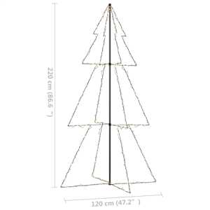 Vánoční stromek kužel 300 LED diod dovnitř i ven 120 x 220 cm - obrázek 7