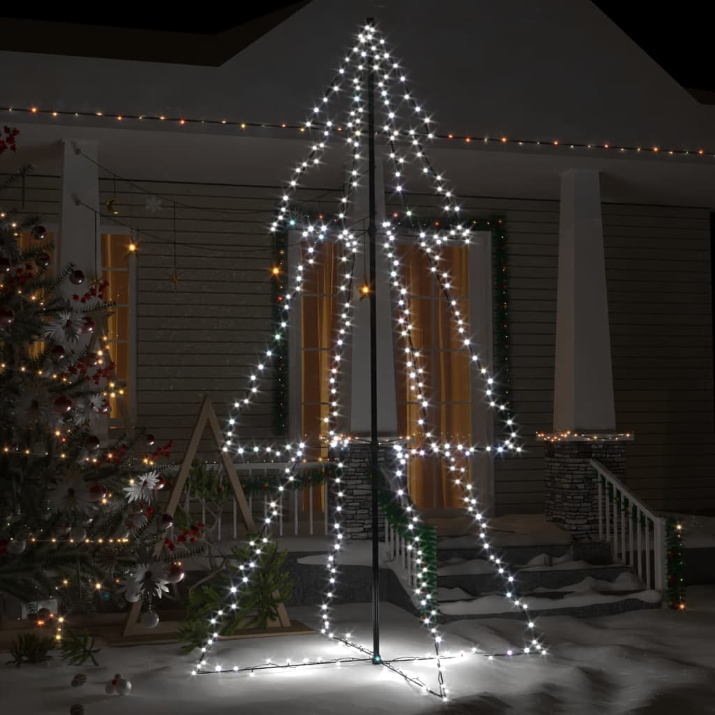 vidaXL Kegelkerstboom 300 LED’s binnen en buiten 120×220 cm
