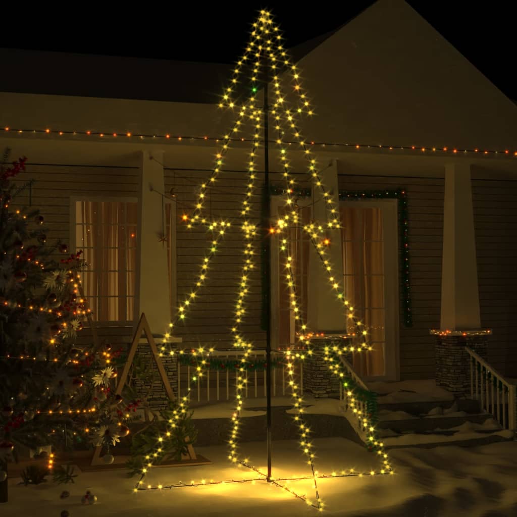 vidaXL Kegelkerstboom 360 LED’s binnen en buiten 143×250 cm
