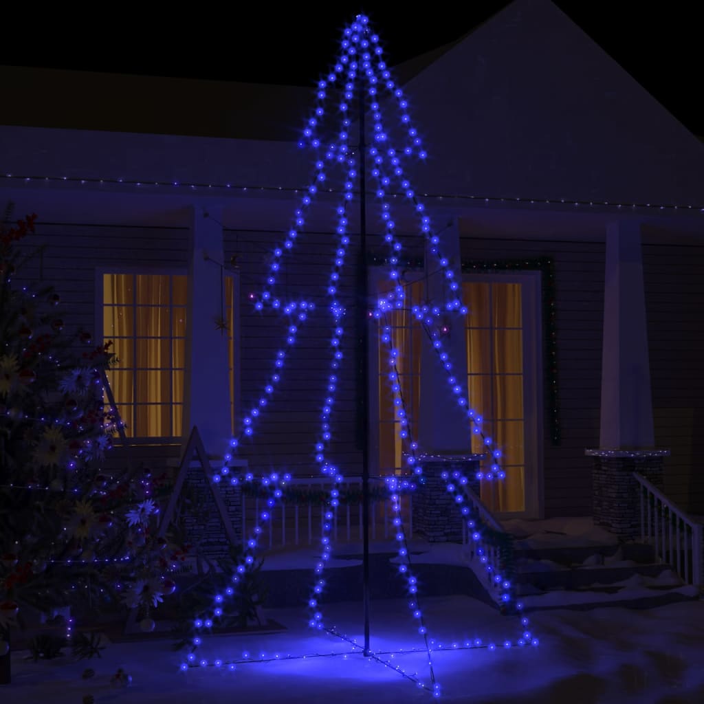 vidaXL Arbre de Noël cône 360 LED d'intérieur/d'extérieur 143x250 cm