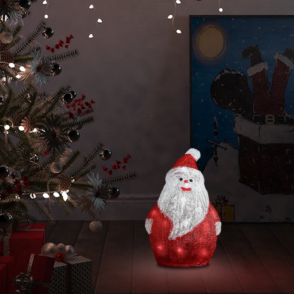 LED Ziemassvētku vecīša figūra, akrils, 28 cm | Stepinfit.lv