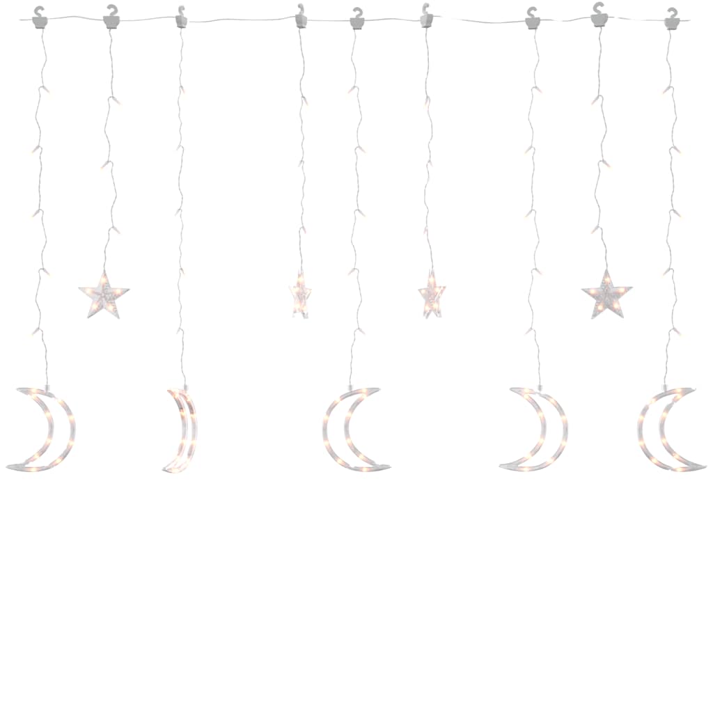 

vidaXL Star and Moon Fairy Lights Remote Control 138 LED Warm White