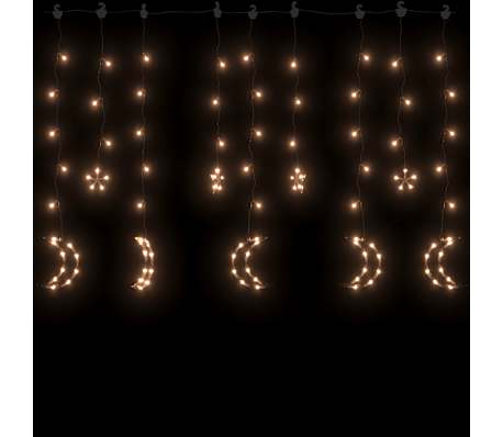 vidaXL Star and Moon Fairy Lights Remote Control 345 LED Warm White