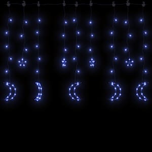 Pohádková světla hvězda a měsíc ovladač 345 LED modrá - obrázek 3