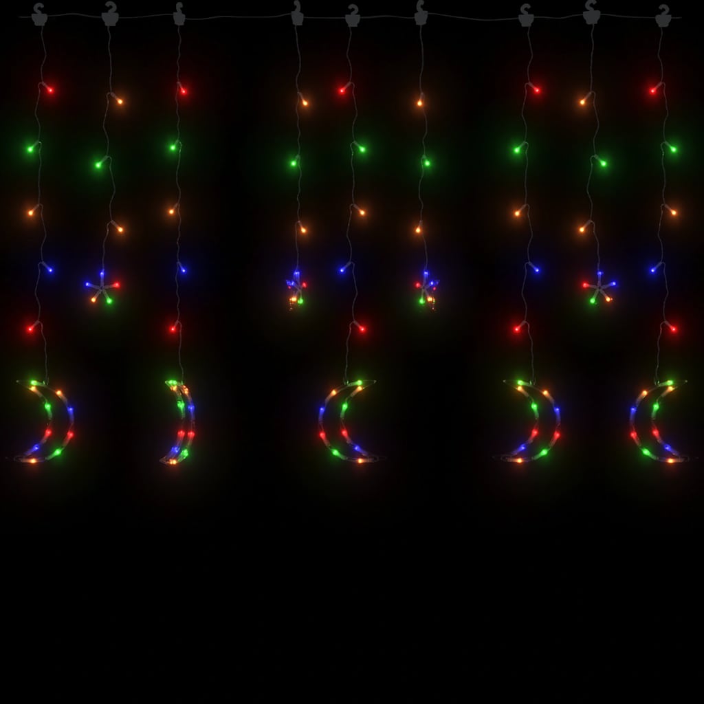 

vidaXL Lichtslinger ster en maan 345 LED's meerkleurig