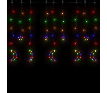 vidaXL Lichterketten Stern und Mond Fernbedienung 345 LED Bunt