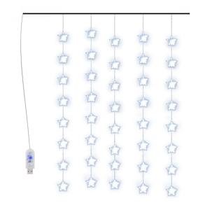 vidaXL LED-valguskardin t&auml;htedega, 200 LEDi, sinine, 8 funktsiooni