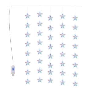 vidaXL LED-valguskardin t&auml;htedega, 200 LEDi, v&auml;rviline, 8 funktsiooni
