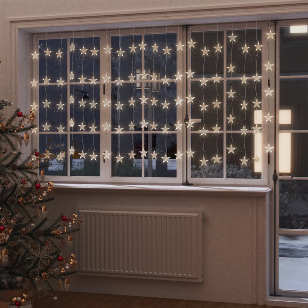 vidaXL Instalație lumini tip perdea stele 500 LED alb cald 8 funcții