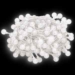 Světelný řetěz kulaté žárovky 20m 200 LED studený bílý 8 funkcí - obrázek 8