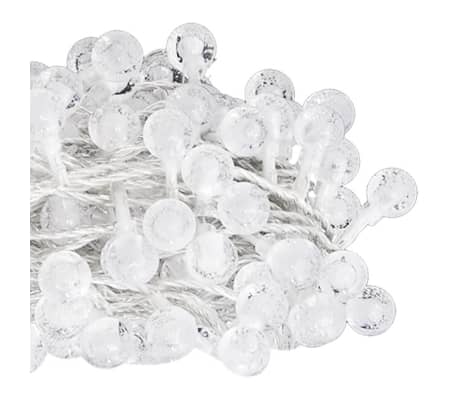 vidaXL gömb alakú 8 funkciós hideg fehér tündérfényfüzér 400 LED 40 m