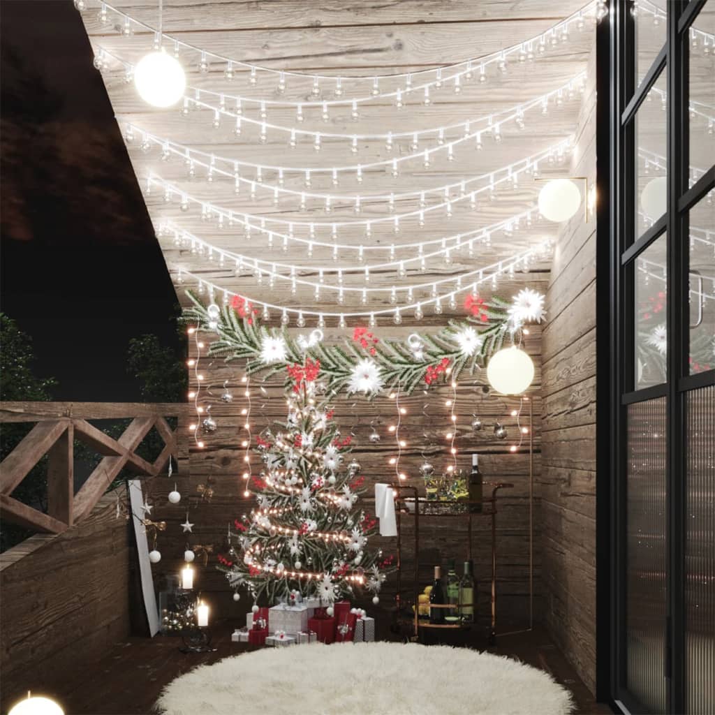 Guirlande de NoëL avec Lumières LED,270 cm 40 LED Blanc Chaud Guirlande  Sapin Noel Artificiel