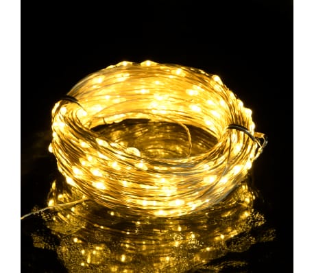 vidaXL Λαμπάκια LED Σειρά Micro 8 Λειτουργίες Θερμό Λευκό 40μ. 400 LED