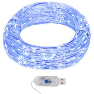 vidaXL LED-haldjatulede kett 40m, 400 LEDi, sinine, 8 funktsiooni